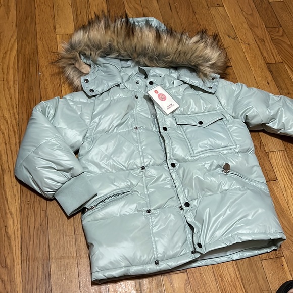 2024 Baby Girls and Boys Winter Warm Hooded Fur Trim Zipper Snows set - Picture 2 of 7